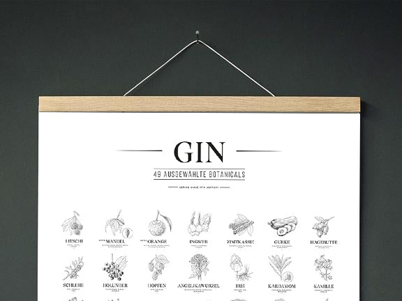 Gin Plakat Magnetleiste nah